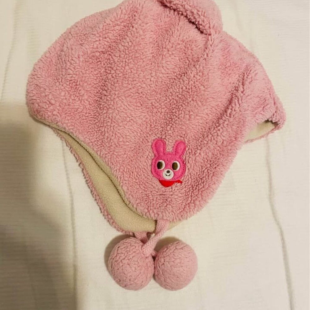 Mikihouse hot biscuits Polar fleece bunny hat
